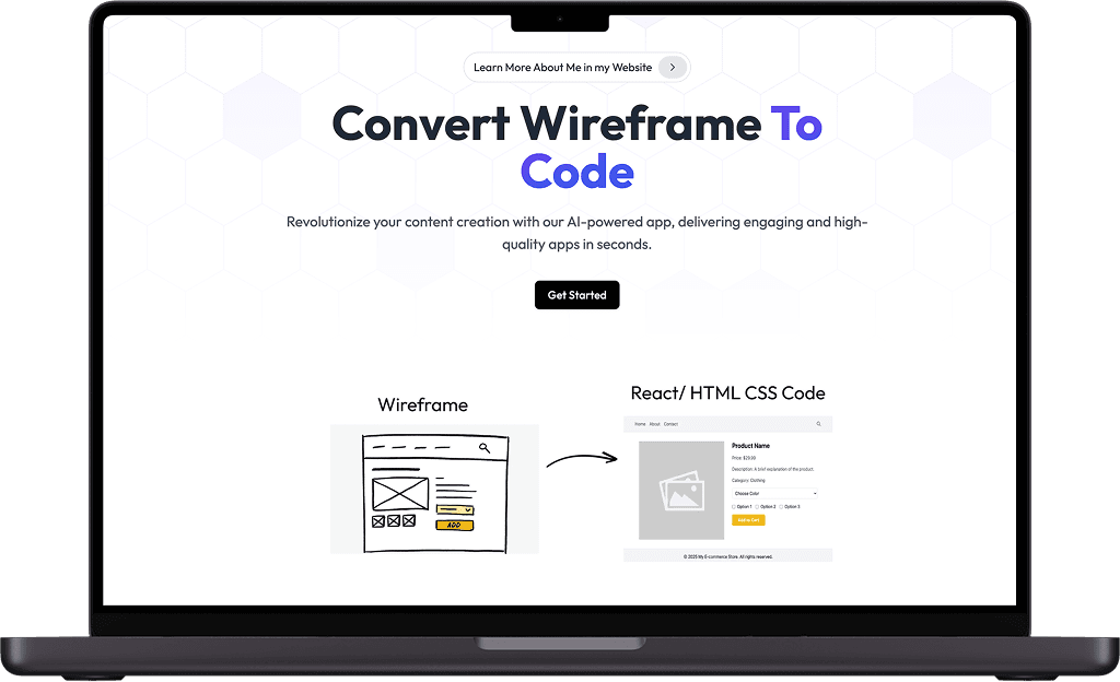 WireFrame To Code
